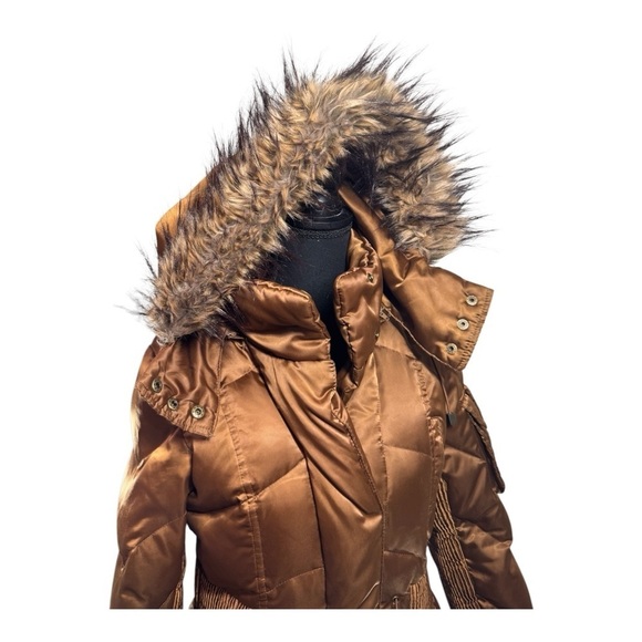 Miss Sixty Down Puffer with Detachable Hood in Copper - Picture 5 of 14